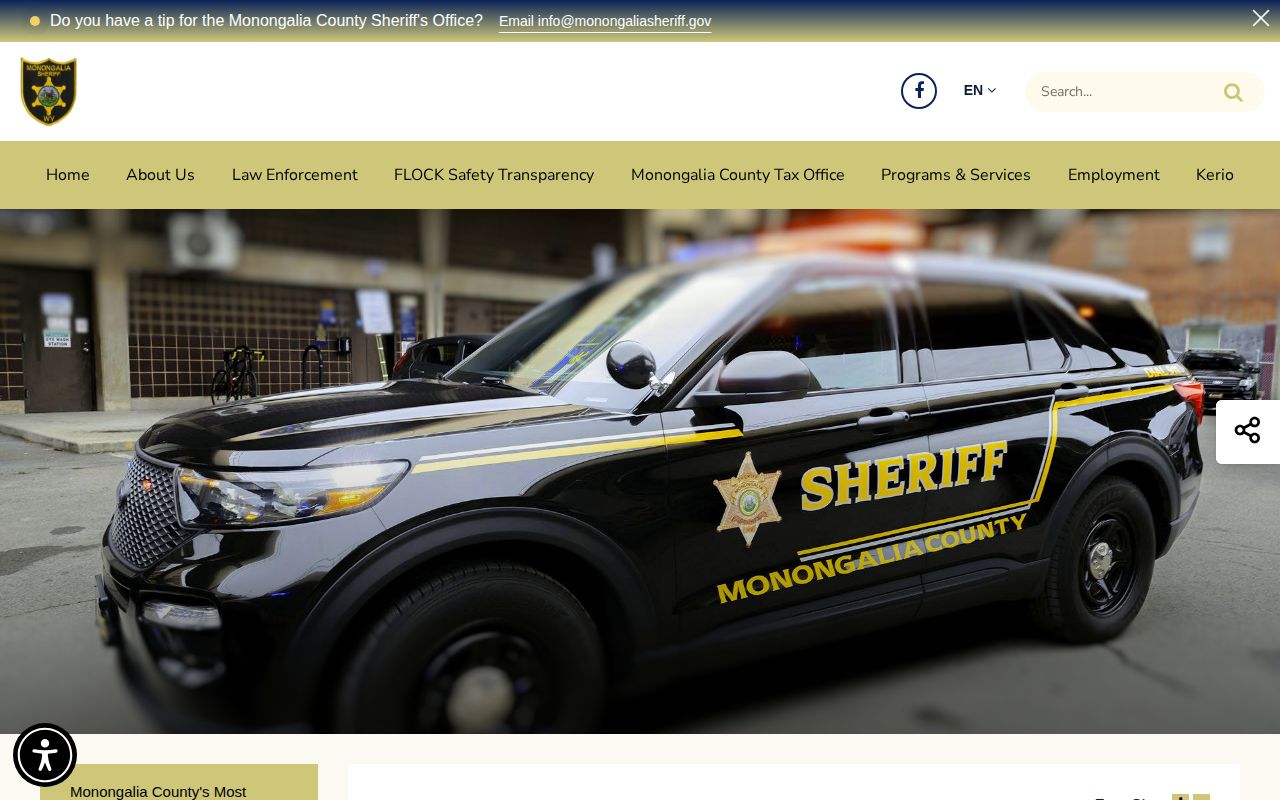 Monongalia County Sheriff's official wanted-warrant page